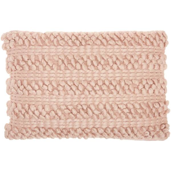 Mina Victory Lifestyles Blush Geometric 20 in. x 20 in. Throw Pillow