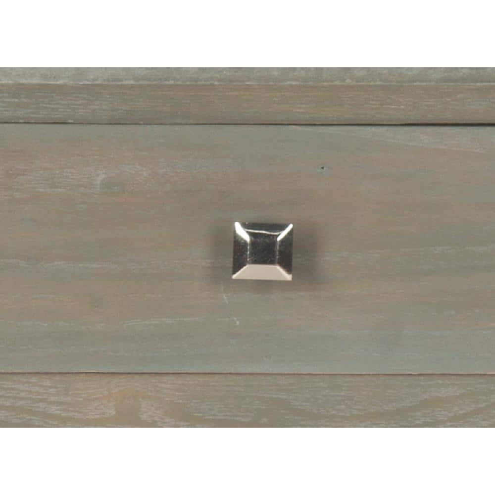 Adena 24" Gray Wood and Metal Rectangular End Table with Storage