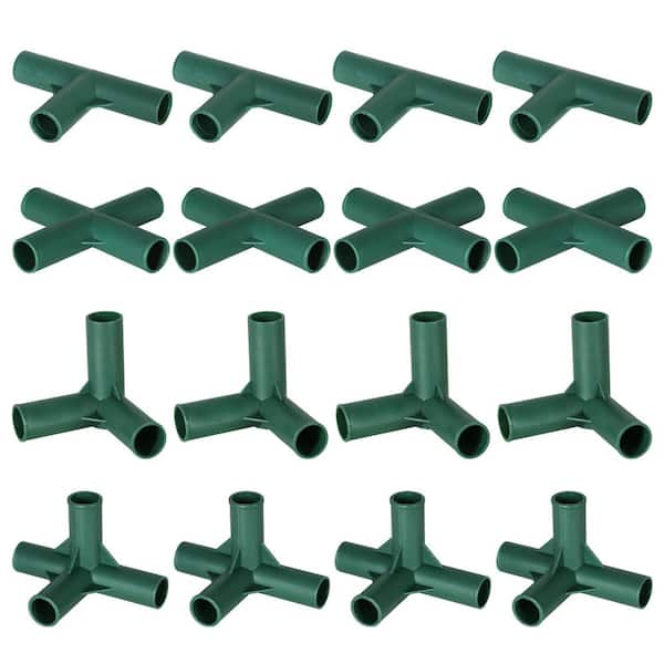 EAGLE PEAK 0. 63 in. x 1 in. Plastic Greenhouse Frame Connectors (Pack of 16)