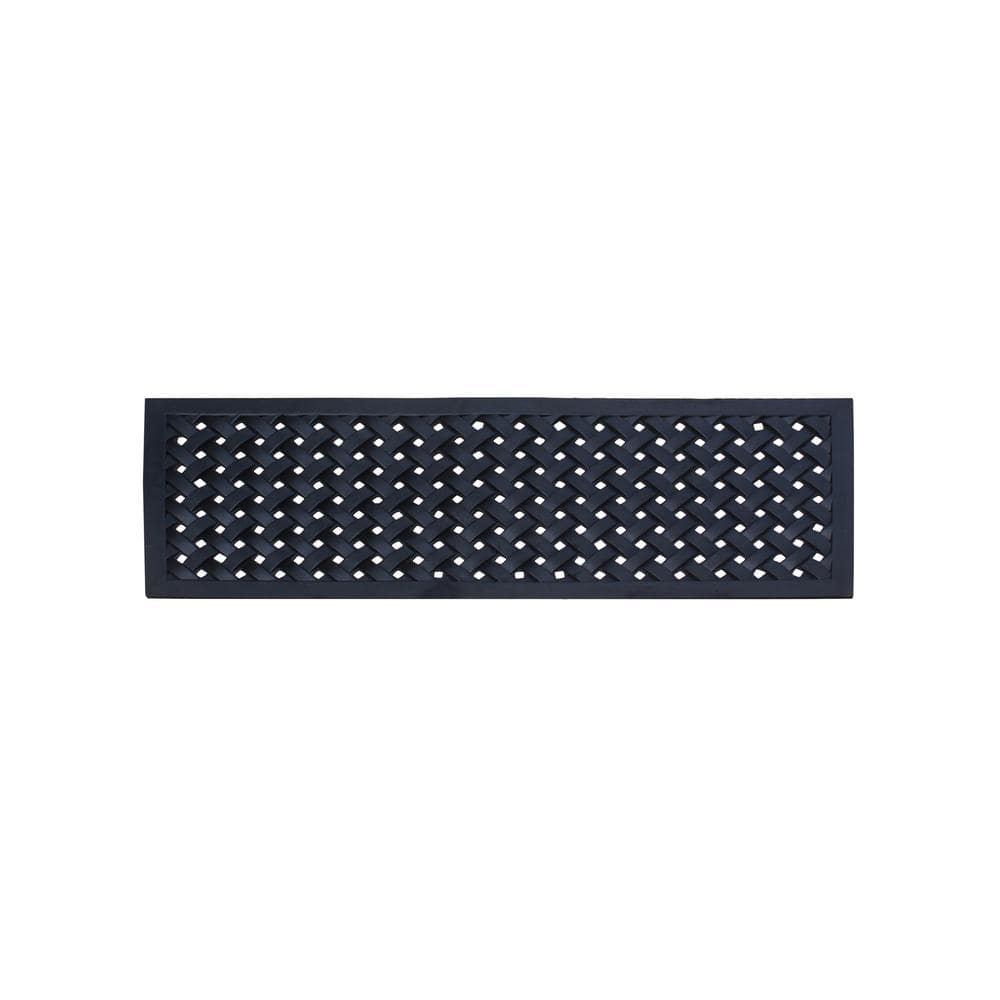 Albertin.a Black 18 in. x 48 in. Rubber Indoor/Outdoor Durable Rubber Doormat price history on PriceWatchPro