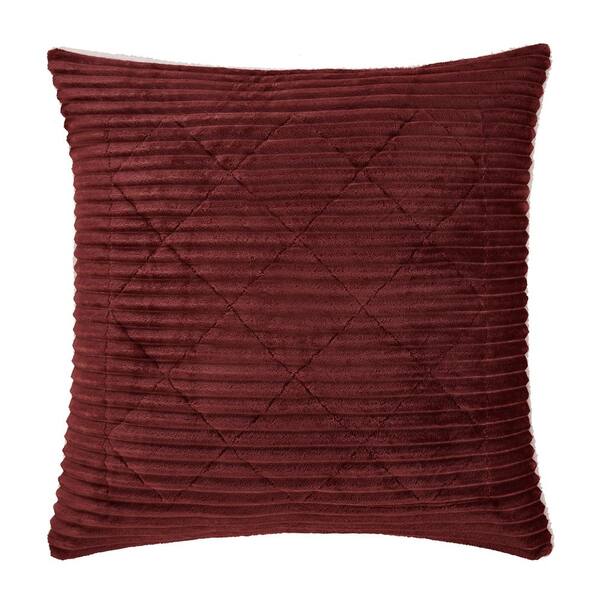 Unbranded Emmett Brick Solid Polyester Euro Sham 26 in. L X 26 In. W