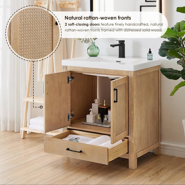 Altair Bondi 30 in.W Single Sink Freestanding Bath Vanity in Light