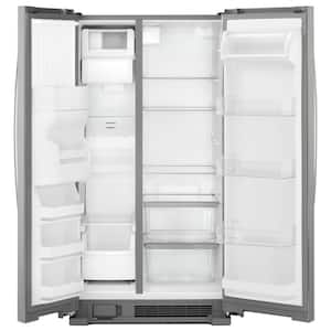 25 cu. ft. Side by Side Refrigerator in Monochromatic Stainless Steel