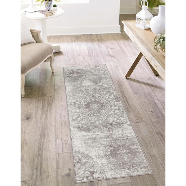 Sofia Grand Light Gray 3' 3 x 16' 5 Runner Rug