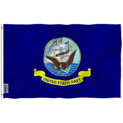 US Navy 2x3 2'x3' EMBROIDERED Flag United States Navy 2 double sided