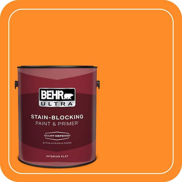 BEHR ULTRA 1 gal. #S-G-280 Mango Madness Extra Durable Flat Interior Paint & Primer