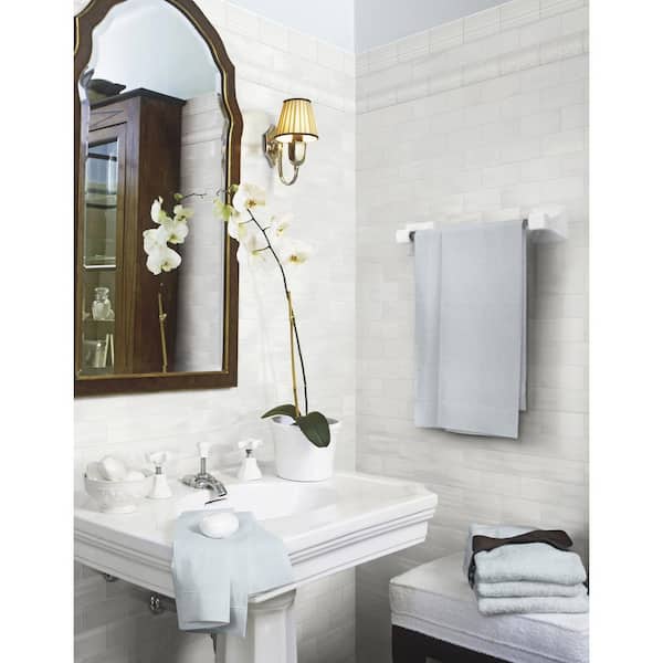Retroclassique Lily White 3 in. x 6 in. Ceramic Wall Tile (8.90 sq. ft./Case)
