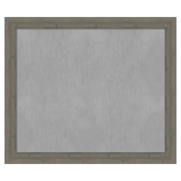 Amanti Art Fencepost Grey 55 in. x 47 in. Framed Magnetic Board