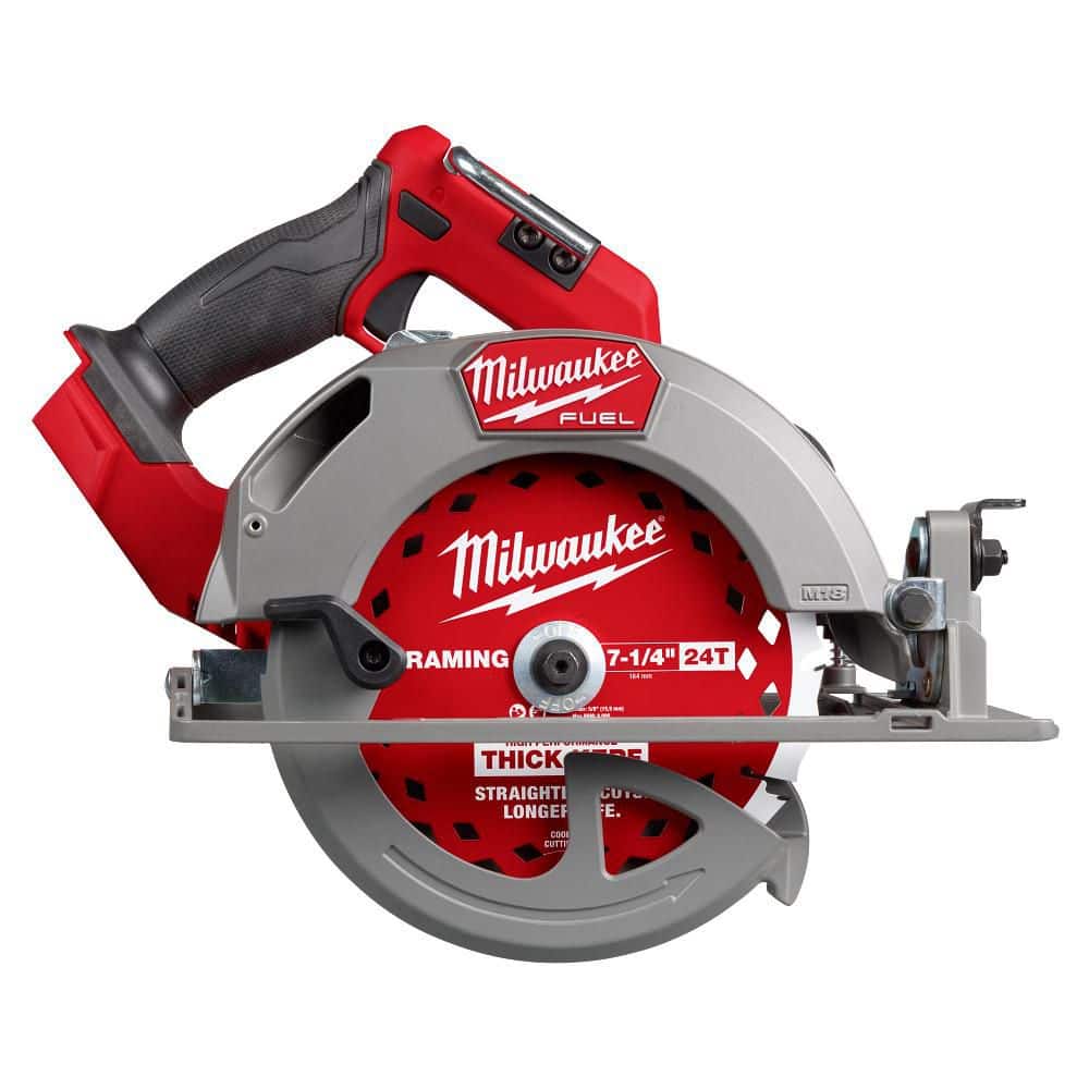 Milwaukee M18 FUEL 18V Lithium-Ion Brushless Cordless 7-1/4 in. Circular Saw Kit with One FORGE 12.0Ah Battery, Charger, Tool Bag 2834-21HD - The Home Depot