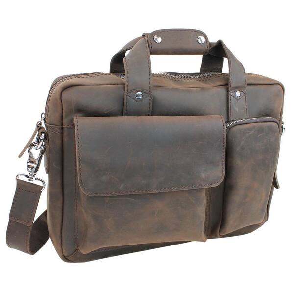 dark brown messenger bag