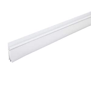 36 in. White Aluminum and Vinyl Cinch Self-adhesive Door Sweep