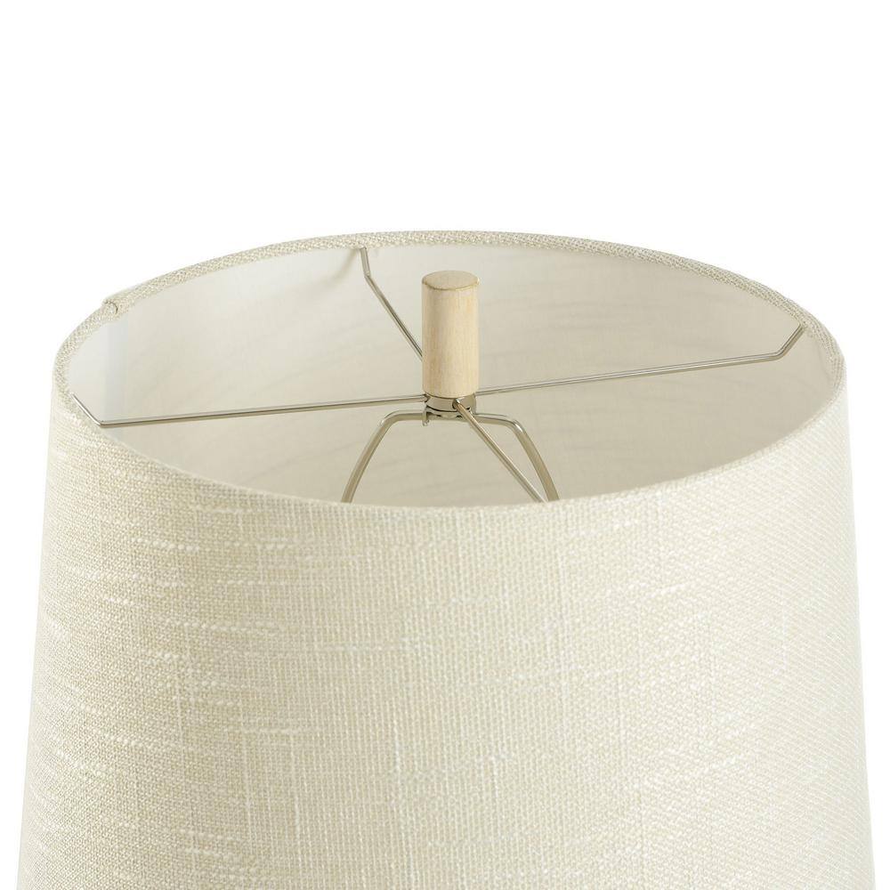 Hevea Cream Coastal Table Lamp with Leaf Design