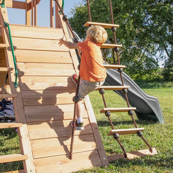 somedayスタースプリグスツールDX ブラウン Endeavor II Swing Set with Wave Slide