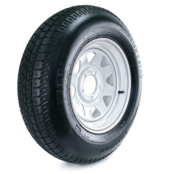Kenda 205/75D-14 Load Range C 5-Hole Custom Spoke Trailer Tire and Wheel Assembly