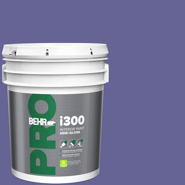 BEHR PRO 5 gal. #T15-13 Prime Purple Semi-Gloss Interior Paint PR37305 ...