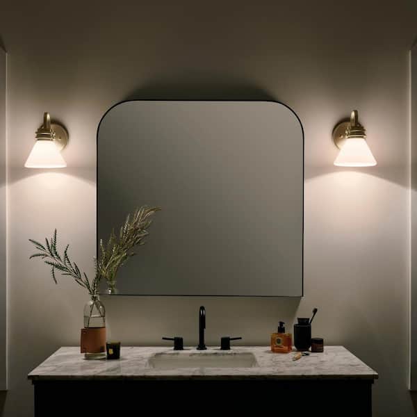 Andre Brass Wall Sconce Bathroom Vanity Light + Reviews