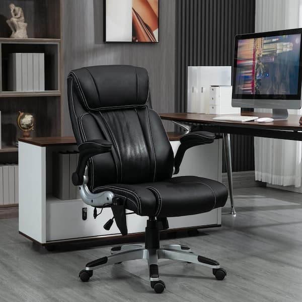 Vinsetto Black Linen Arm Chair