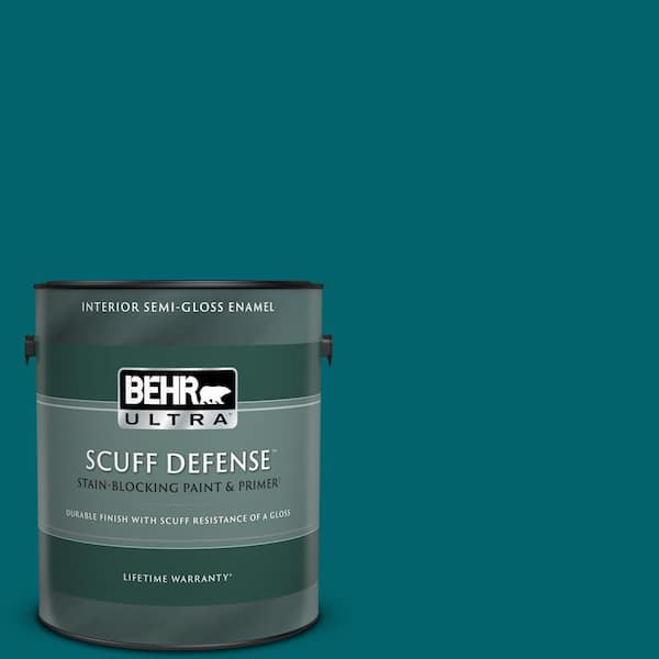 BEHR ULTRA 1 gal. #S-H-520 Peacock Tail Extra Durable Semi-Gloss Enamel Interior Paint & Primer