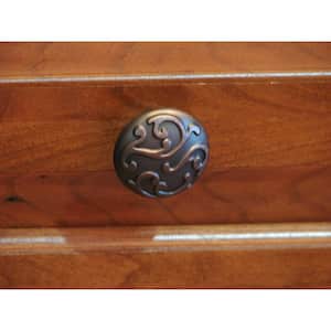 Ivy 1-1/8 in. Oil Rubbed Bronze Round Cabinet Knob (10-Pack)