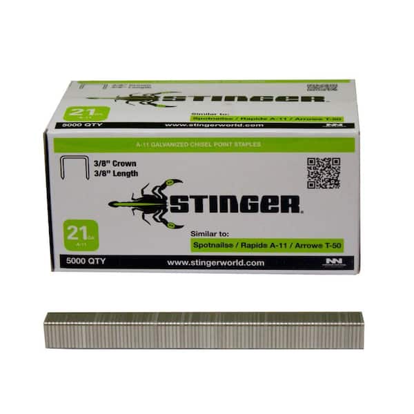 Stinger 3/8 in. A-11 Galvanized Steel Staples (5000-Count)