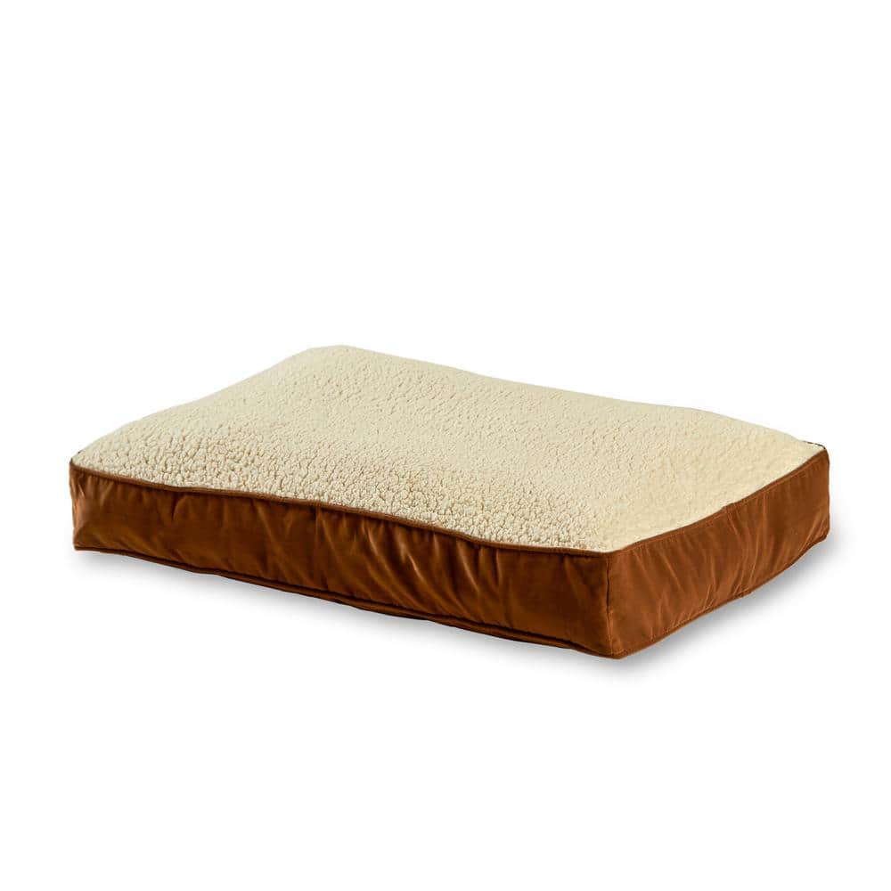 Extra Small Latte Sherpa Chew Resistant Dog Bed