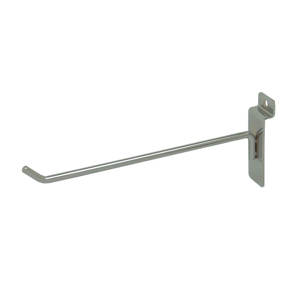 8 in. Chrome Deluxe Hook for Slatwall (Pack of 96)