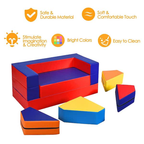 Costway 4-in-1 Crawl Climb Foam Shapes Playset Softzone Toy