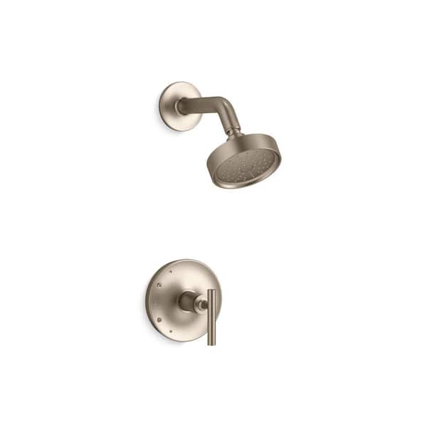 KOHLER Purist Lever 1-Handle Shower Trim in Vibrant Brushed Bronze (Valve Not Included)