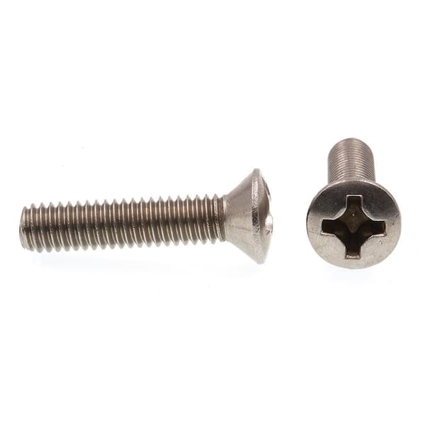 Prime-Line 5/16 in.-18 x 1-1/2 in. Grade 18-8 Stainless Steel Phillips  Drive Oval Head Machine Screws (25-Pack) 9011625 The Home Depot