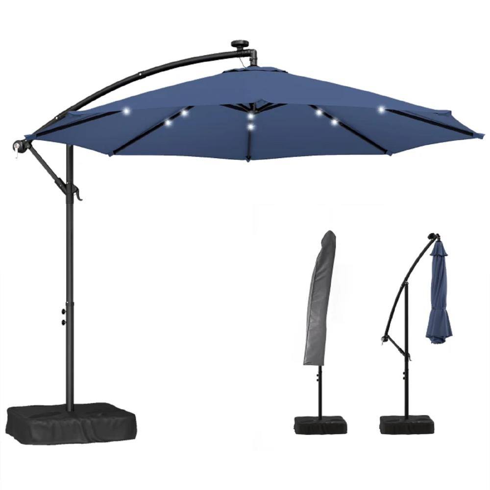 116.1 in. W x 100.4 in. H Stylish Outdoor Umbrella,Pool Umbrella,Cantilever Patio Umbrella,Dark Blue price history on PriceWatchPro