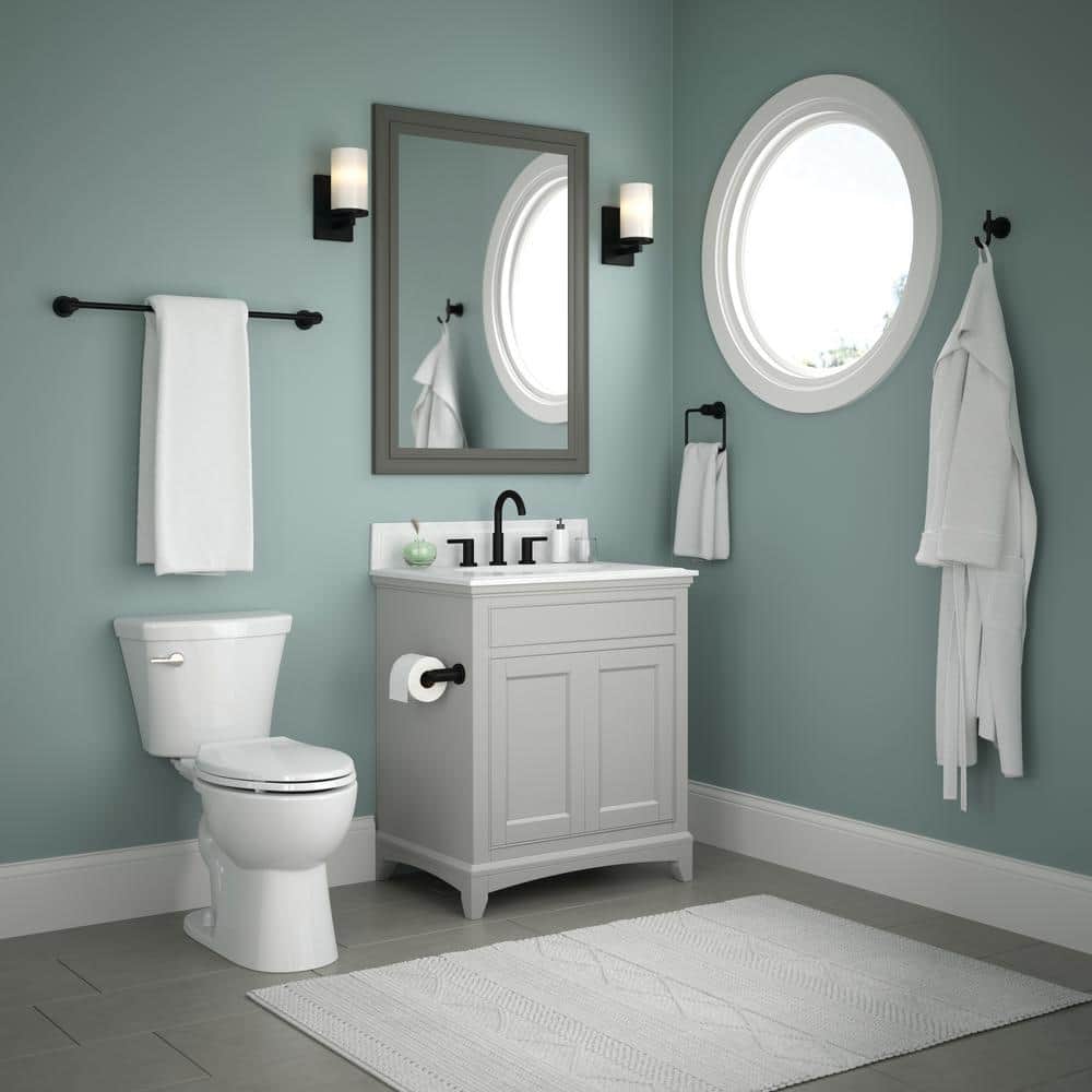 Matte Black Double Wall Mounted Towel and Robe Hook