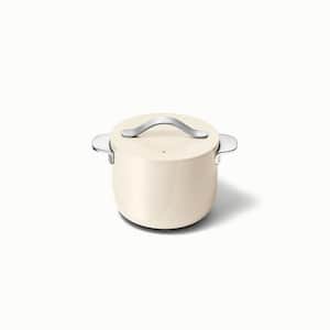 Cookware+ Petite 2 qt. Cream Ceramic Nonstick Soup Pot with Lid