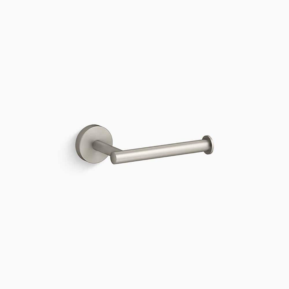 Brushed Nickel Minimalist Wall-Mount Toilet Paper Holder