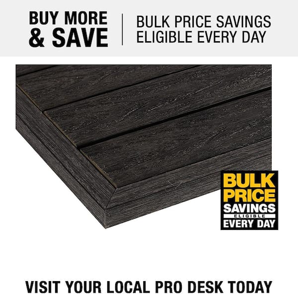 1/12 ft. x 1 ft. Quick Deck Composite Deck Tile Outside Corner Trim in Hawaiian Charcoal (2-Pieces/Box)