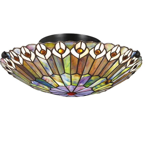 Quoizel Watkins 16.5 in. 2-Light Vintage Bronze Flush Mount