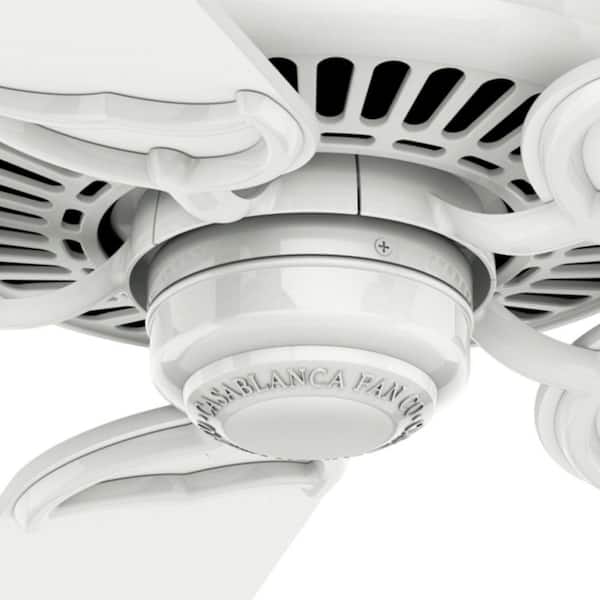 Casablanca - Panama DC 54 in. Indoor Snow White Ceiling Fan with Remote For Bedrooms