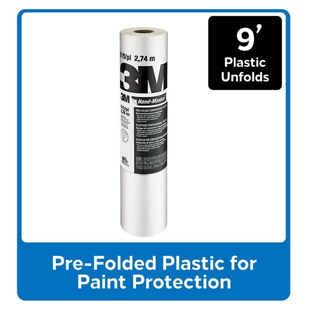 Hand-Masker 9 ft. x 90 ft. Contractors Plastic (12-Pack)
