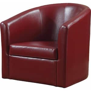 Red Slickly Compact Accent Arm Chair