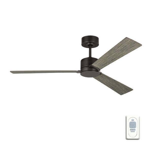 weathered gray ceiling fan with light