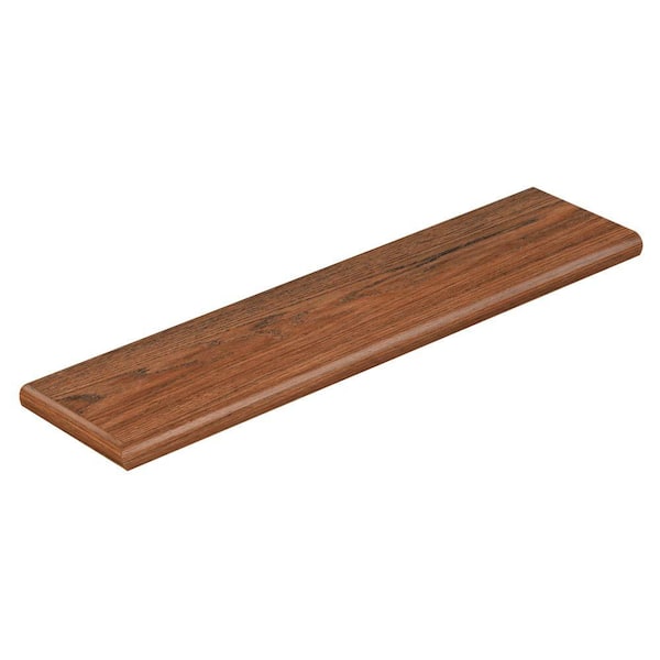 Cap A Tread Red Hickory 47 in. Length x 12-1/8 in. Deep x 1-11/16 in. Height Vinyl Left Return to Cover Stairs 1 in. Thick