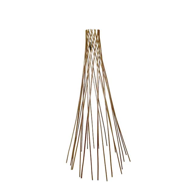 MGP 72 in. H Classic Peeled Willow Round Teepee Trellis