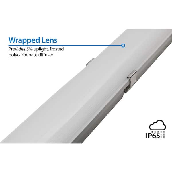 VT3 4 ft. 250-Watt Equivalent Integrated LED White Strip Light Fixture, 4000K VT3 4 ft. 250-Watt Equivalent Integrated LED White Strip Light Fixture, 4000K