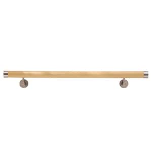 Wood Inox 6 ft. 7 in. Unfinished Wood Handrail Kit
