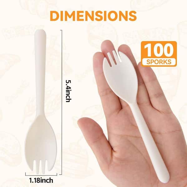 数回使用 K2 SKYLITE 139cm×SPOON SMサイズ Lynzavix White White Disposable Plastic Sporks Disposable