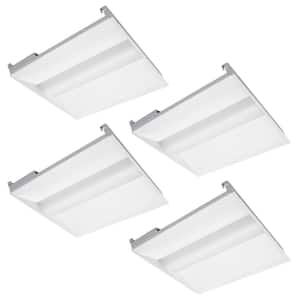2 ft. x 2 ft. 100W Equivalent White Dimmable 3500K-4000K-5000K Integrated LED Troffer Light, up to 5000 Lumens (4-Pack)