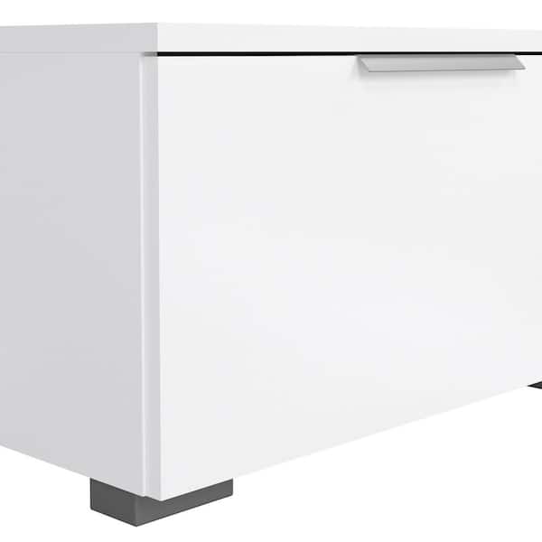 Tvilum Nashville TV Stand – White High Gloss, 2 Drawer & 3 Door Sideboard - View #3