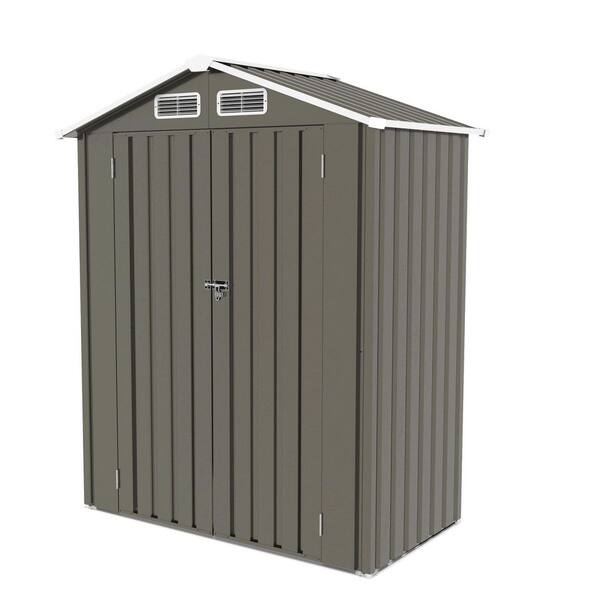 5 ft. W x 3 ft. D Metal Outdoor Storage Shed w/ Peaked Roof