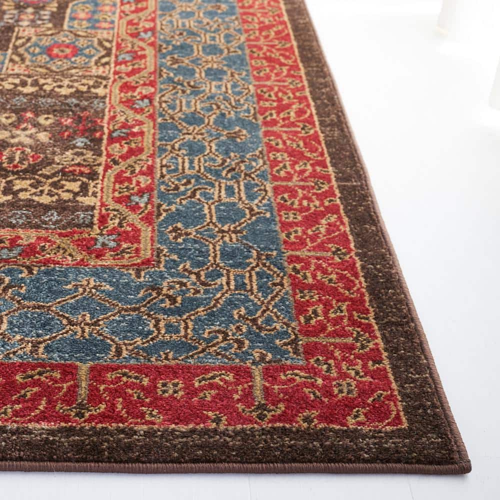 Regal Elegance 59'' Red Square Easy-Care Synthetic Area Rug