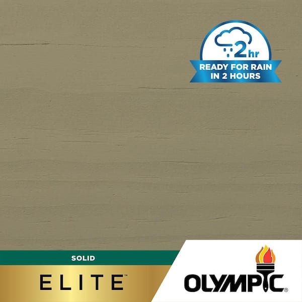 Olympic Elite 1 gal. SC-1047 Monterey Gray Solid Advanced Exterior Stain and Sealer in One