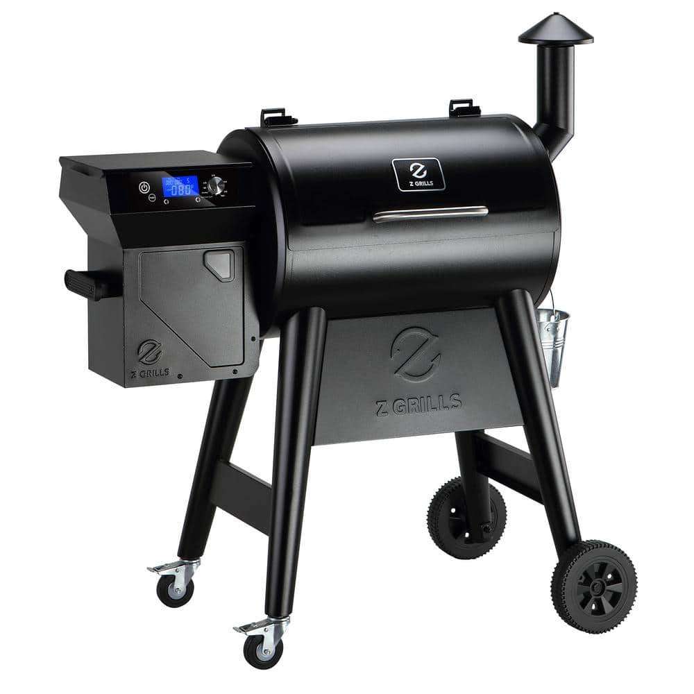 Z GRILLS 459 sq. in. Pellet Grill and Smoker in Black with Spring